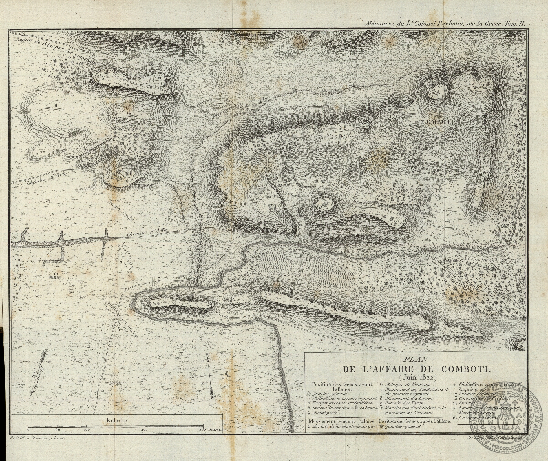 Plan de l' Affaire de Comboti (Juin 1822)